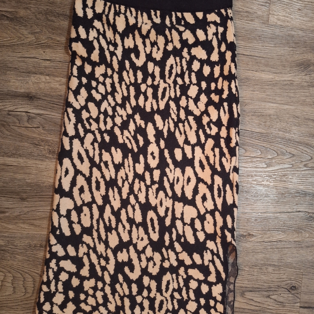 Wishlist Black and Tan Animal Print Pencil Skirt